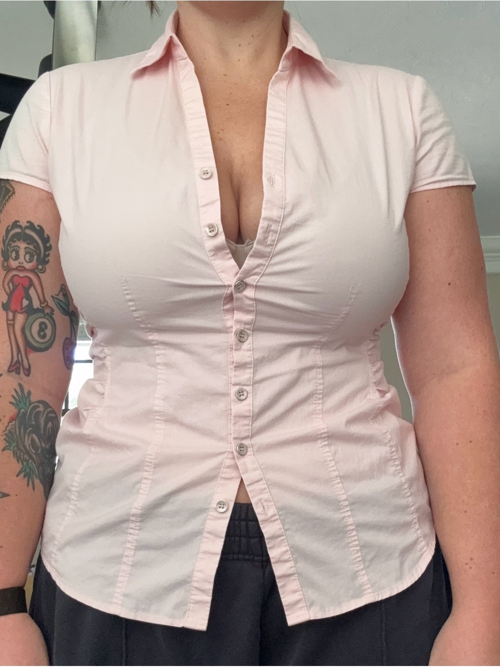 💖 New York & Company Button-Up Blouse | Size L